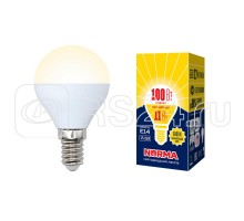 Лампа светодиодная LED-G45-11W/WW/E14/FR/NR Norma мат. картон Volpe UL-00003832