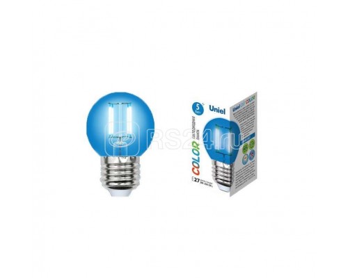 Лампа светодиодная LED-G45-5W/BLUE/E27 GLA02BL форма 
