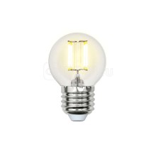 Лампа светодиодная LED-G45-5W/NW/E27/CL/DIM GLA01TR форма шар прозр. Air бел. 4000К диммир. упак. картон Uniel UL-00002871