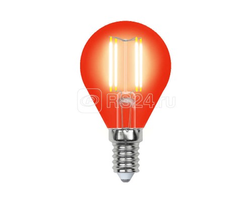 Лампа светодиодная LED-G45-5W/RED/E14 GLA02RD форма шар Air color красн. упак. картон Uniel UL-00002985