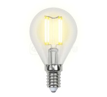 Лампа светодиодная LED-G45-5W/WW/E14/CL/DIM GLA01TR форма шар прозр. Air свет теплый бел. 3000К диммир. упак. картон Uniel UL-00002866