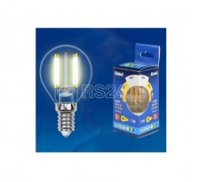 Лампа светодиодная LED-G45-5W/WW/E14/CL/MB GLM10TR форма шар прозр. Multibright свет теплый бел. 3000К 100-50-10 упак. картон Uniel UL-00002369