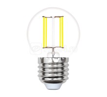Лампа светодиодная LED-G45-5W/WW/E27/CL/MB GLM10TR форма шар прозр. Multibright свет теплый бел. 3000К 100-50-10 упак. Картон Uniel UL-00002370