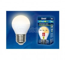 Лампа светодиодная LED-G45-6W/WW/E27/FR/MB PLM11WH форма шар мат. Multibright свет теплый бел. 3000К 100-50-10 упак. картон Uniel UL-00002377
