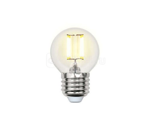 Лампа светодиодная LED-G45-6Вт WW E27 CL PLS02WH картон Uniel UL-00000196