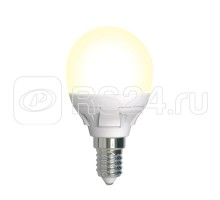 Лампа светодиодная LED-G45 7W/3000K/E14/FR/DIM PLP01WH Яркая диммир. мат. картон Uniel UL-00004302