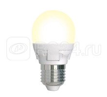 Лампа светодиодная LED-G45 7W/3000K/E27/FR/DIM PLP01WH Яркая диммир. мат. картон Uniel UL-00004303