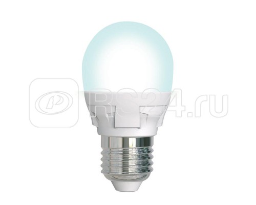 Лампа светодиодная LED-G45 7W/4000K/E27/FR/DIM PLP01WH Яркая диммир. мат. картон Uniel UL-00004301