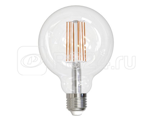 Лампа светодиодная LED-G95-15W/3000K/E27/CL PLS02WH прозр. колба теплый бел. свет 3000К упак. картон Uniel UL-00004864