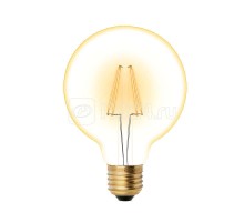 Лампа светодиодная LED-G95-6W/GOLDEN/E27 GLV21GO Vintage форма шар зол. колба упак. картон Uniel UL-00002359
