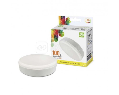 Лампа светодиодная LED-GX53-standard 12Вт 230В 3000К 1080лм ASD 4690612014418