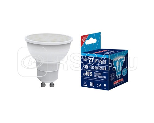 Лампа светодиодная LED-JCDR-7W/NW/GU10/NR Norma мат. картон Volpe UL-00003836