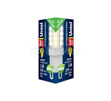 Лампа светодиодная LED-JCD-3W/3000K/G9/CL GLZ09TR 3000К упак. картон прозр. Uniel UL-00006746