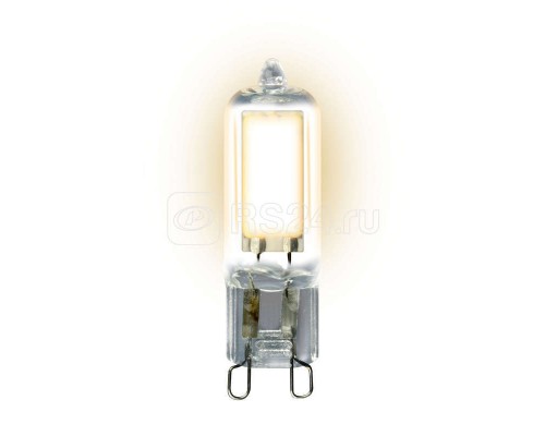 Лампа светодиодная LED-JCD-4W/WW/G9/CL GLZ01TR прозр. свет теплый бел. 3000К упак. картон Uniel UL-00001815