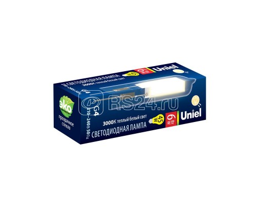 Лампа светодиодная LED-JC-220/6W/3000K/G4/CL GLZ08TR прозрачная колба. тепл. бел. свет 3000К картон Uniel UL-00005065