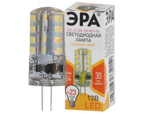 Лампа светодиодная LED-JC-3W-12V-827-G4 240лм ЭРА Б0033193