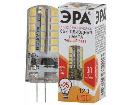Лампа светодиодная LED-JC-3.5W-12V-827-G4 280лм ЭРА Б0033195