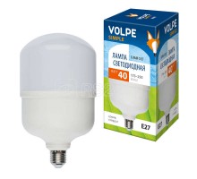 Лампа светодиодная LED-M80-40W/NW/E27/FR/S мат. Simple бел. 4000К упак. картон Volpe UL-00002905