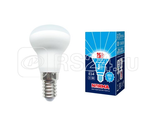 Лампа светодиодная LED-R39-3W/4000K/E14/FR/NR Norma мат. картон Volpe UL-00005626