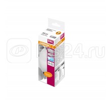 Лампа светодиодная LED STAR CLASSIC B 75 8W/840 8Вт свеча 4000К нейтр. бел. E14 806лм 220-240В матов. пласт. OSRAM 4058075210714