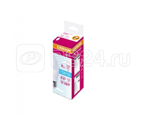 Лампа светодиодная LED STAR CLASSIC B 75 8W/840 8Вт свеча 4000К нейтр. бел. E27 806лм 220-240В матов. пласт. OSRAM 4058075210776