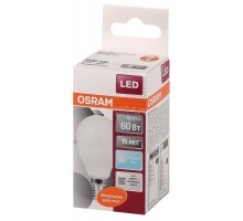 Лампа светодиодная LED STAR CLASSIC P 60 6.5W/840 6.5Вт шар 4000К нейтр. бел. E14 550лм 220-240В матов. пласт. OSRAM 4058075134263