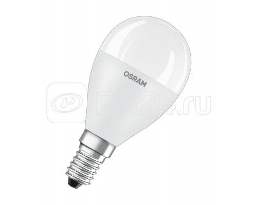 Лампа светодиодная LED STAR CLASSIC P 75 8W/840 8Вт шар 4000К нейтр. бел. E14 806лм 220-240В матов. пласт. OSRAM 4058075210837