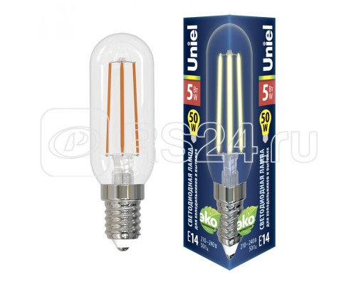 Лампа светодиодная LED-Y25-5W/3000K/E14/CL GLZ04TR для холодильников и вытяжки прозрачная колба. картон Uniel UL-00007129
