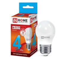 Лампа светодиодная LED-ШАР-VC 4Вт 230В E27 4000К 360лм IN HOME 4690612030593