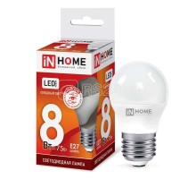Лампа светодиодная LED-ШАР-VC 8Вт 230В E27 6500К 720лм IN HOME 4690612024905