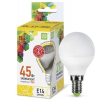 Лампа светодиодная LED-шар-standard 5Вт шар 3000К тепл. бел. E14 450лм 160-260В ASD 4690612002125