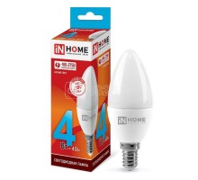 Лампа светодиодная LED-СВЕЧА-VC 4Вт 230В E14 4000К 360лм IN HOME 4690612030159