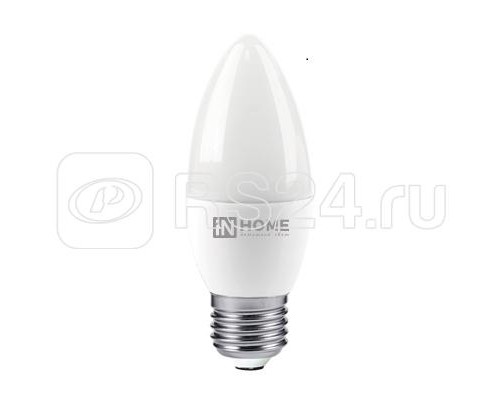 Лампа светодиодная LED-СВЕЧА-VC 4Вт 230В Е27 6500К 360лм IN HOME 4690612033747
