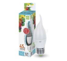 Лампа светодиодная LED-СВЕЧА НА ВЕТРУ-standard 5Вт СВЕЧА НА ВЕТРУ 4000К бел. E27 450лм 160-260В ASD 4690612004549