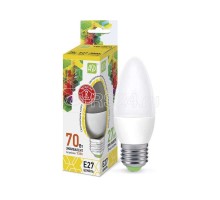 Лампа светодиодная LED-свеча-standard 7.5Вт свеча 3000К тепл. бел. E27 675лм 160-260В ASD 4690612003948