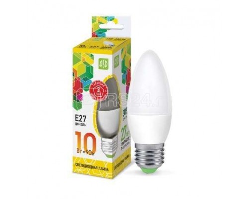 Лампа светодиодная LED-СВЕЧА-std 10Вт 230В E27 3000К 900Лм ASD 4690612015538