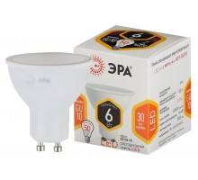 Лампа светодиодная MR16-6w-827-GU10 480лм ЭРА Б0020543