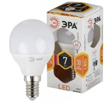 Лампа светодиодная P45-7w-827-E14 шар 560лм ЭРА Б0020548
