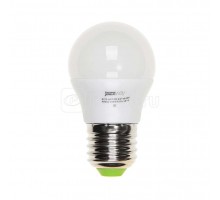 Лампа светодиодная PLED-ECO-G45 5Вт шар 3000К тепл. бел. E27 400лм 220-240В JazzWay 1036957A