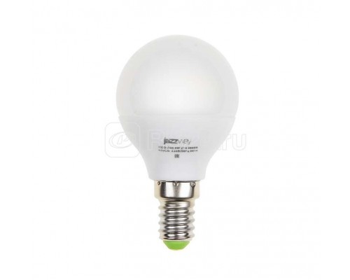 Лампа светодиодная PLED-ECO-G45 5Вт шар 4000К бел. E14 400лм 220-240В JazzWay 1036926A