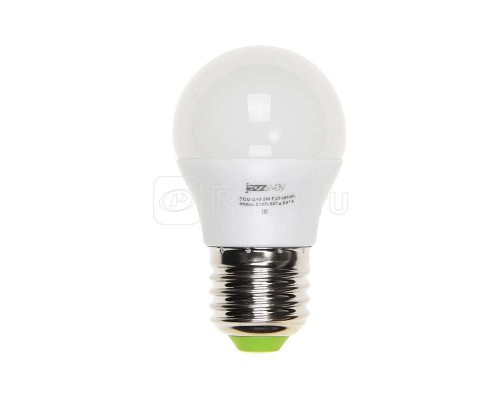 Лампа светодиодная PLED-ECO-G45 5Вт шар 4000К бел. E27 400лм 220-240В JazzWay 1036988A