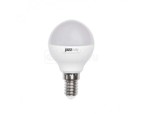 Лампа светодиодная PLED-SP-G45 7Вт шар 3000К тепл. бел. E14 540лм 230В JazzWay 1027856-2