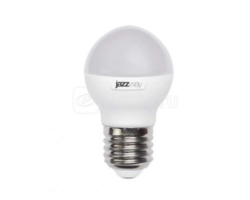 Лампа светодиодная PLED-SP G45 9Вт шар 5000К холод. бел. E27 820лм 230В JazzWay 2859662A