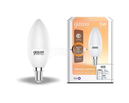 Лампа светодиодная Smart Home C37 5Вт 2700К E14 DIM Gauss 1100112