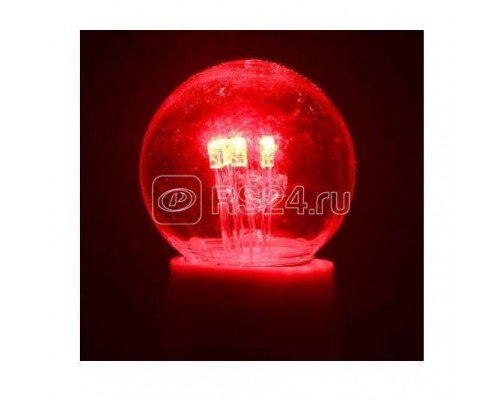 Лампа светодиодная d-45 6LED 1Вт E27 220В красн. Neon-Night 405-122