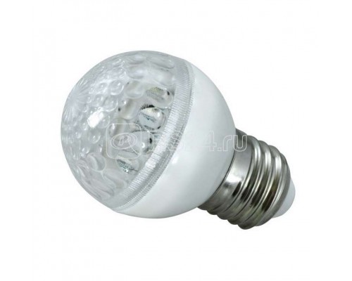Лампа светодиодная d-50 10LED 1Вт шар E27 24В зел. Neon-Night 405-614