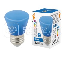 Лампа светодиодная декоративная LED-D45-1W/BLUE/E27/FR/С BELL Колокольчик мат. син. картон Volpe UL-00005639