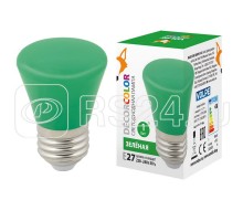 Лампа светодиодная декоративная LED-D45-1W/GREEN/E27/FR/С BELL Колокольчик мат. зел. картон Volpe UL-00005640