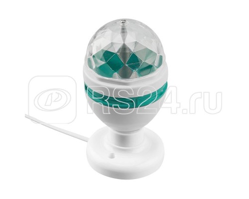 Лампа светодиодная Диско 6Вт шар E27 220В многоцв. с подставкой IP20 Neon-Night 601-251