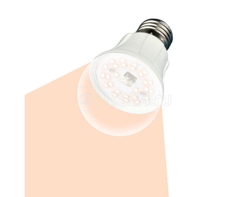 Лампа светодиодная для растений LED-A60-10W/SPFR/E27/CL грушевидная PLP01WH форма A прозр. колба картон Uniel UL-00001820